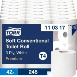 Toalettpapper TORK Premium T4, 3-lag, 34.7m, soft, 42/FP