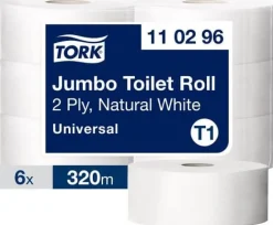 Toalettpapper TORK Uni T1 2-lag 6/fp