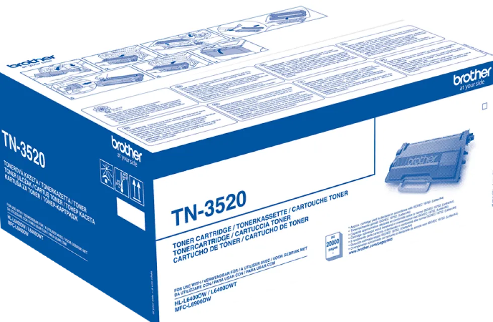 Toner BROTHER TN3520 Svart