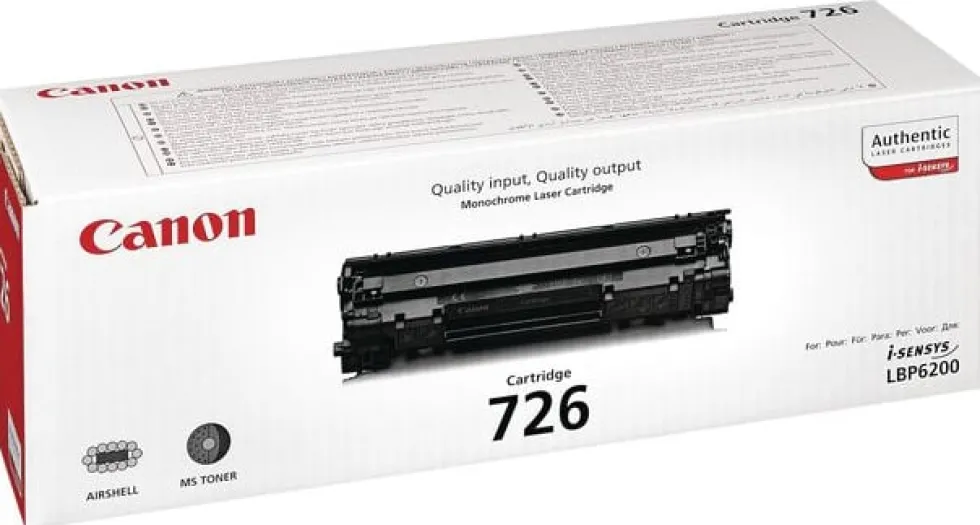 Toner CANON 3483B002 CRG726 2,1K svart