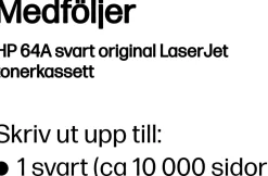 Toner HP CC364A 64A Svart