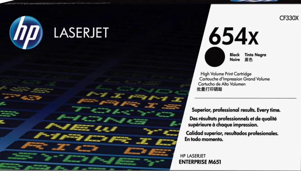 Toner HP CF330X 654X Svart