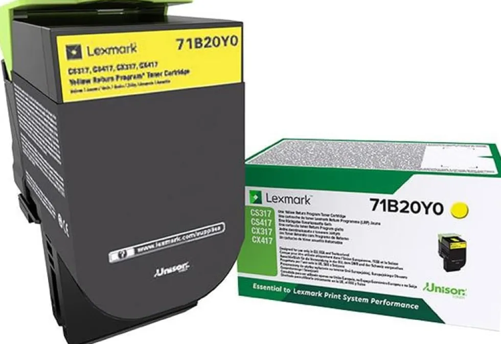 Toner LEXMARK 71B20Y0 Gul