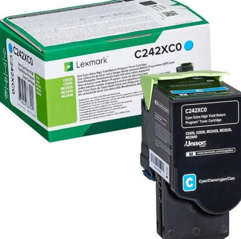 Toner LEXMARK C242XC0 Cyan