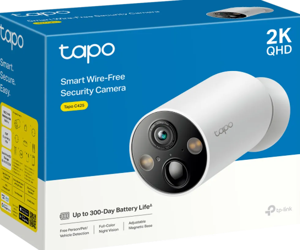 TP-LINK Tapo C425 Smart Wire-Free Security Camera (4-pack)