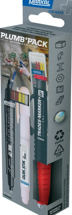 Trades-Marker+ Dry 2In1 - Retail Plumb'Pack