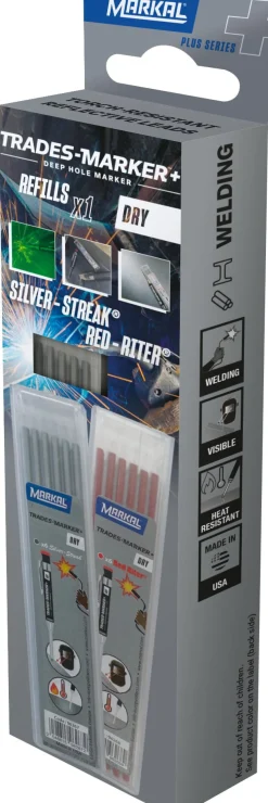 Trades-Marker+ Dry Refills (6) Silver-Steak Retail