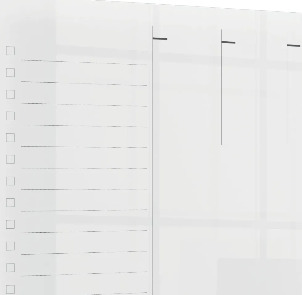 Transparent Mini Whiteboard veckoplan A4