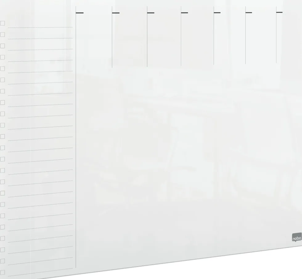Transparent Mini Whiteboard veckoplan A4