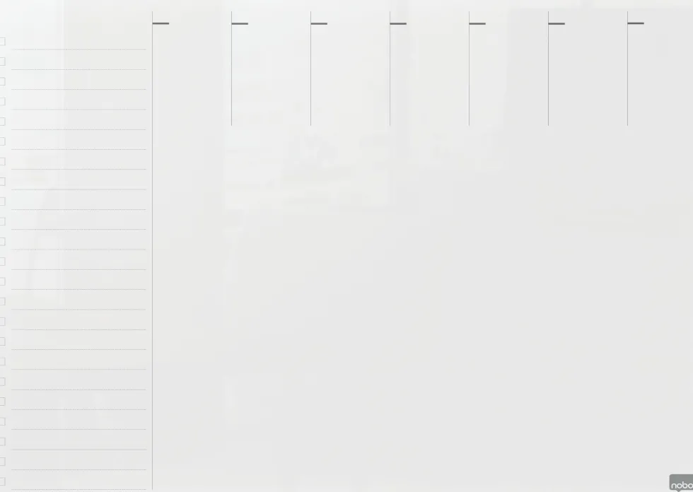 Transparent Mini Whiteboard veckoplan A4