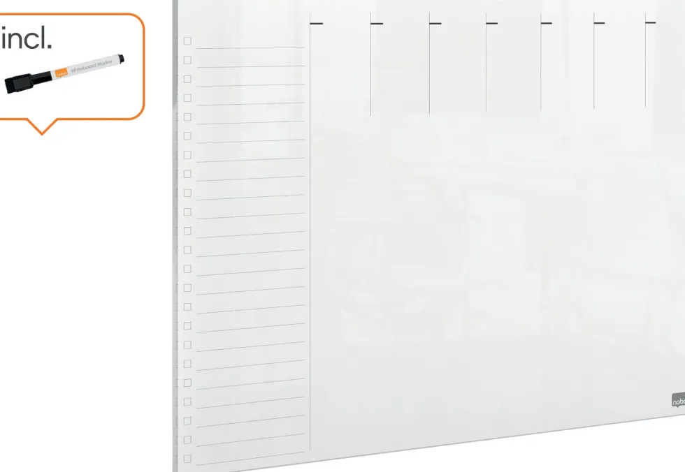 Transparent Mini Whiteboard veckoplan A4