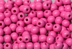 Träpärla 8 mm rosa 200/fp
