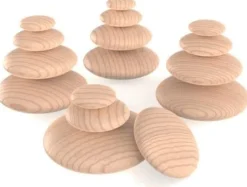 Trästenar rund olika stl natur 20/fp