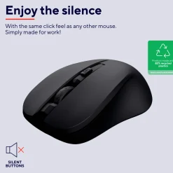 Trust Mydo Silent Wireless Mouse ECO, Black