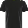 T-shirt heavy FRISTAD 7553 XS svart/gul