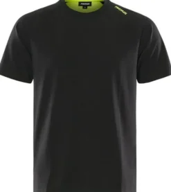 T-shirt heavy FRISTAD 7553 XS svart/gul