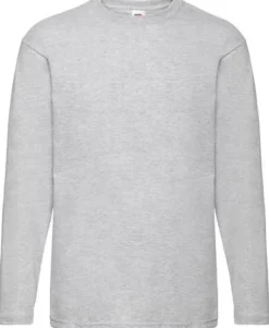 T-shirt Långärmad FRUIT gråmelange 5XL