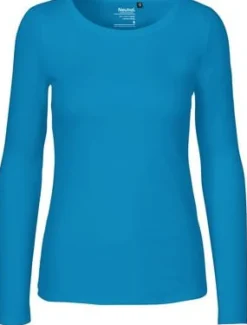 T-shirt LÄ O81050 GOTS dam blå M