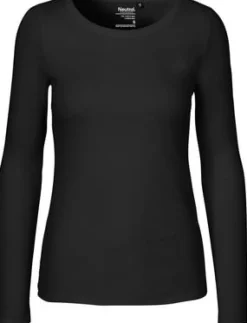 T-shirt LÄ O81050 GOTS dam svart XS
