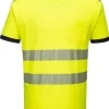 T-shirt varsel PW T181 kl2 gul 3XL