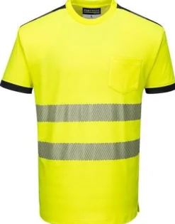 T-shirt varsel PW T181 kl2 gul XL