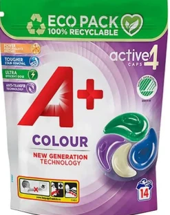 Tvättkapslar A+ Color Active4 14/fp