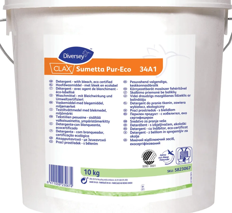 Tvättmedel Clax Sumetta free, hink, 10kg