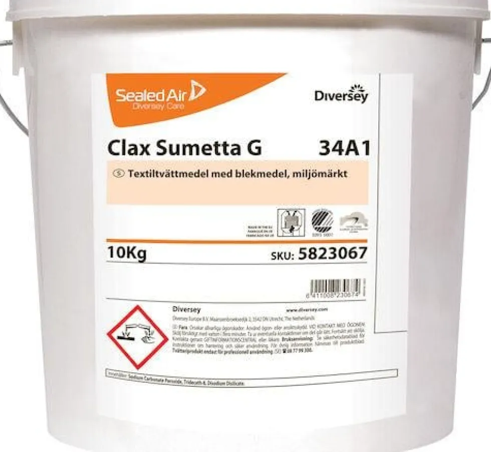 Tvättmedel Clax Sumetta free, hink, 10kg