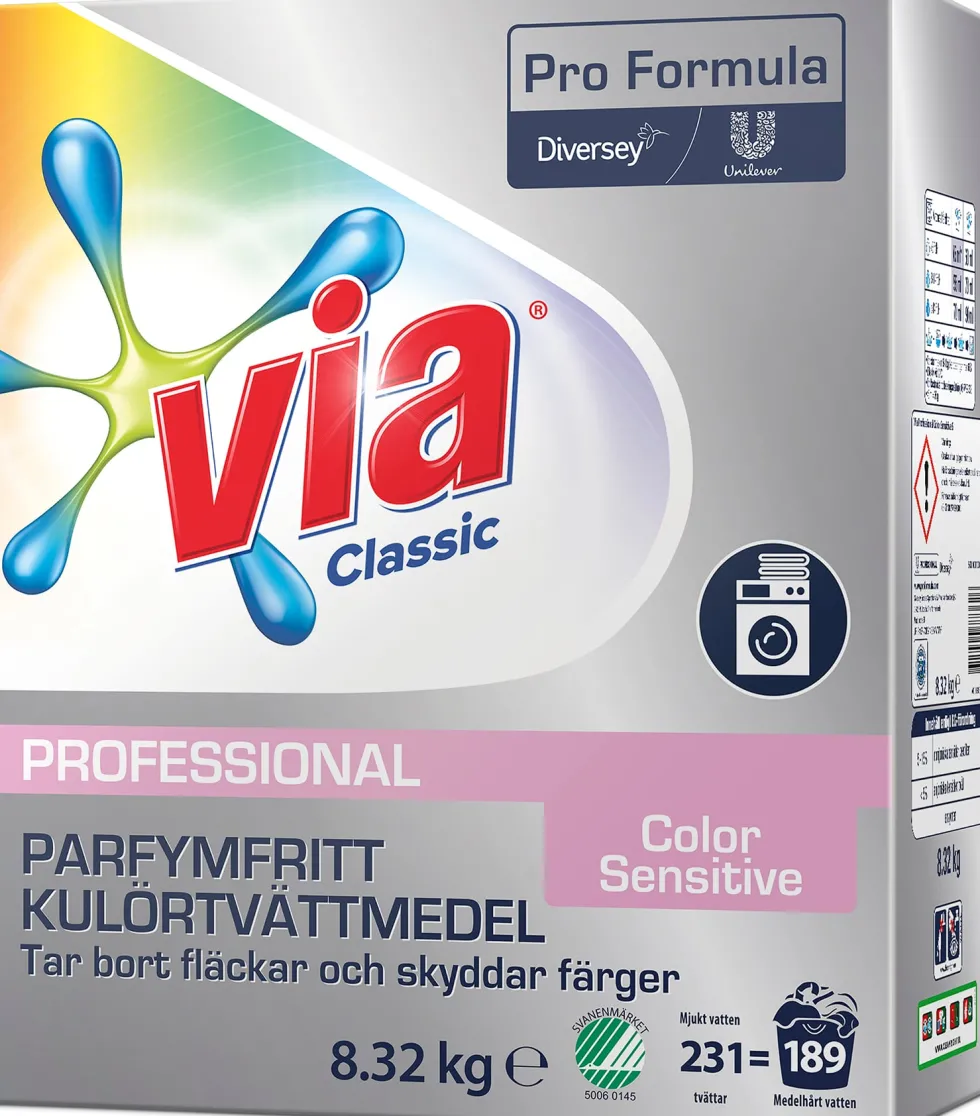 Tvättmedel VIA Professional Color Sensitive 8.32KG