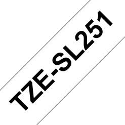 TZe-SL self laminated tape black on white 24 mm