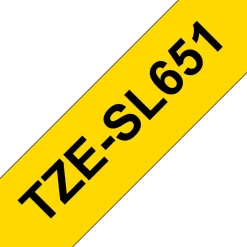 TZe-SL self laminated tape black on yellow 24 mm