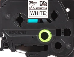 TZe-SL self laminated tape black on white 36 mm