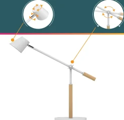 Unilux Lamp Vicky, White/Wood
