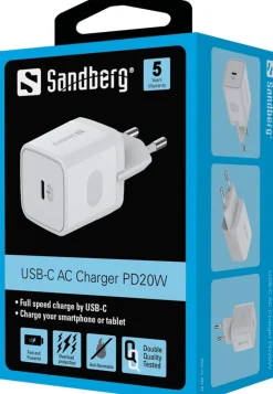 USB-C AC Charger PD20W, White (EU)