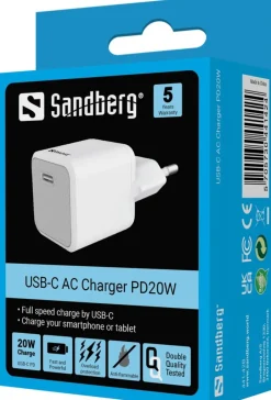 USB-C AC Charger PD20W, White (EU)