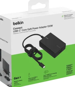 USB-C Core GaN Travel Power Adapter 100W