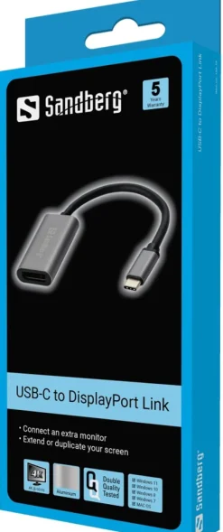 USB-C to DisplayPort Link, Silver