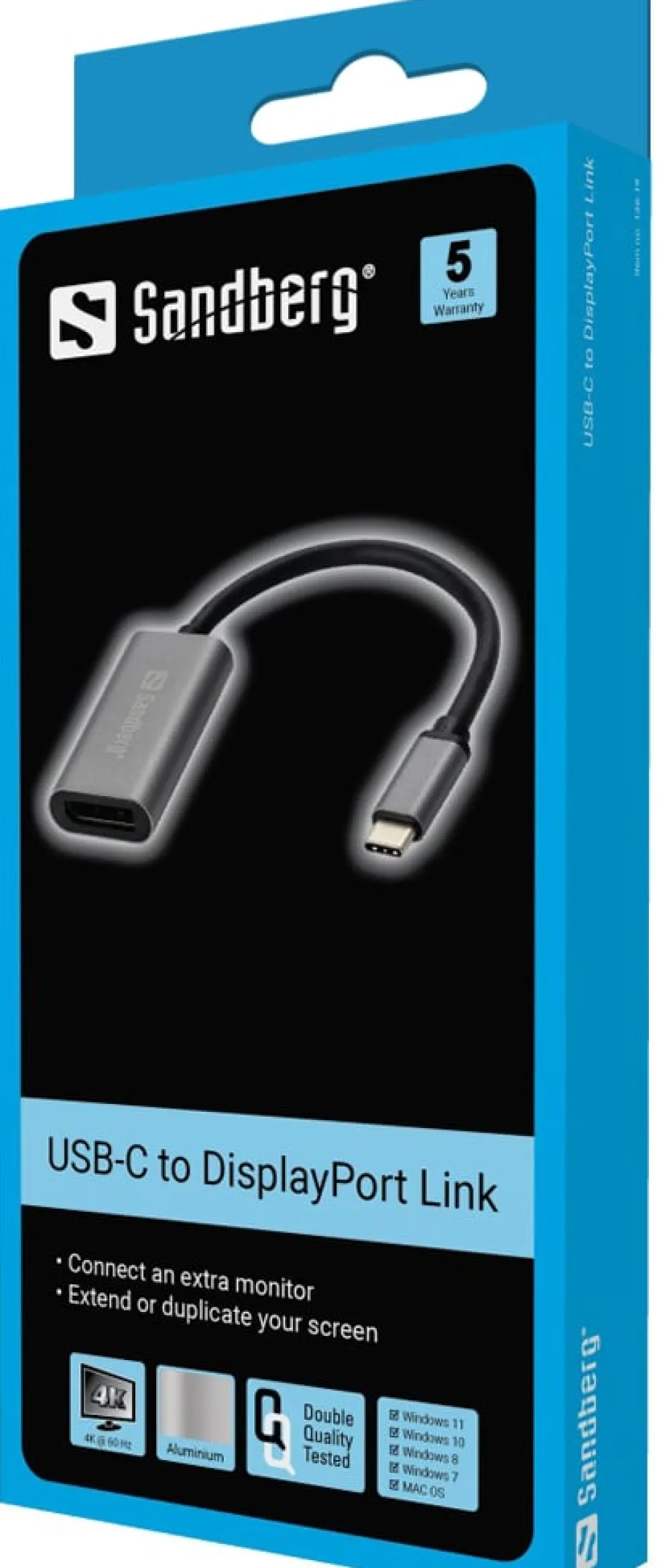 USB-C to DisplayPort Link, Silver
