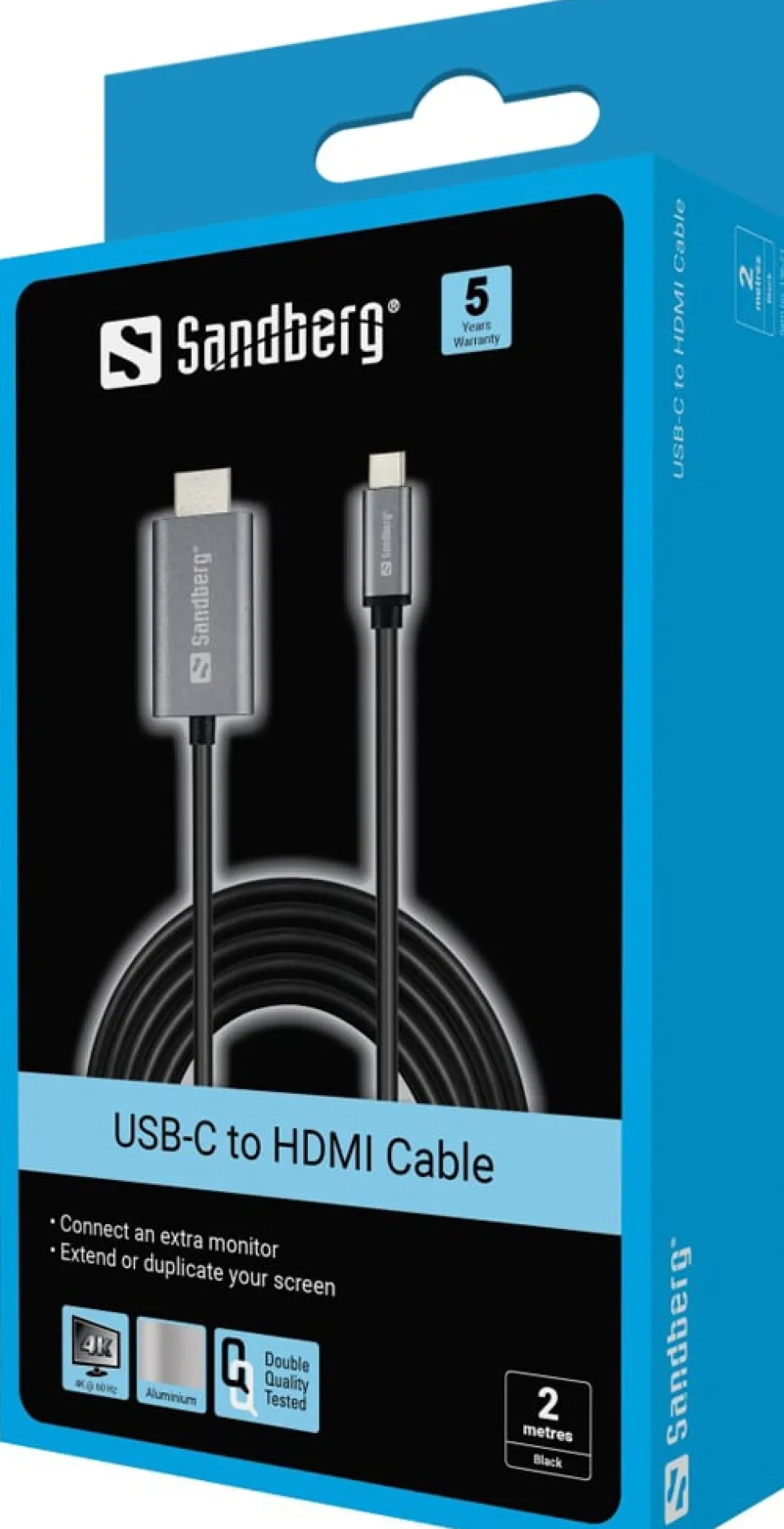 USB-C to HDMI Cable, Silver (2m)