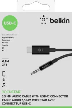 USB-C to 3.5 mm Audio Cable, Black (0.9m)
