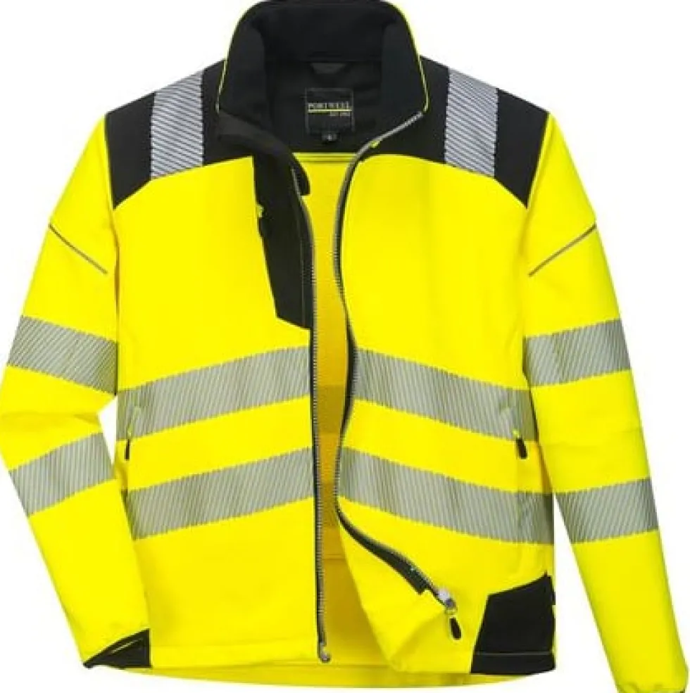 Varselsoftshell PW T402 Hi-Vi Kl 2/3 5XL