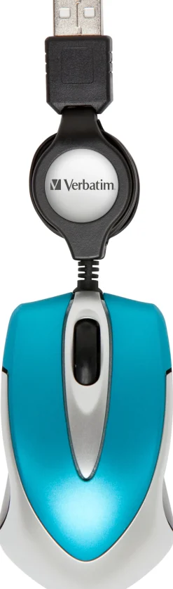 VERBATIM Go Mini Optical Travel Mouse Caribbean Blue