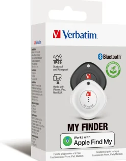 Verbatim My Finder Bluetooth Tracker, Black/White (2-pack)