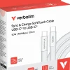 VERBATIM SoftTouch USB-C to C cable 60W 120 cm - White