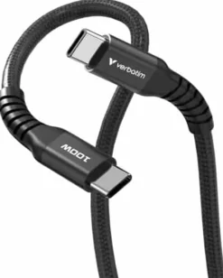 Verbatim Sync&Charge USB-C to USB-C mag cab 100W 200cm black