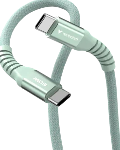 VERBATIM Sync N Charge USB-C to USB-C 60W Magnet Green 1.20m