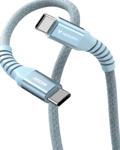 VERBATIM Sync N Charge USB C-USB C 60W Magnetic 1.2m Blue