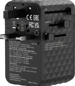 VERBATIM 170W Universal Travel Adapter Black