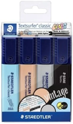 Överstrykningspenna Textsurfer vintagefärger ass (4)