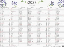 Väggblad 14-månader 2027